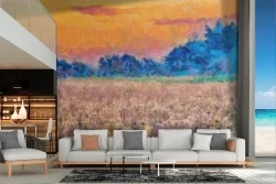 Wallpaper with artistic canvas effect