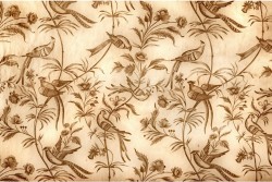 Wallpaper with flowers and birds