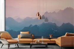 Carta da Parati paesaggio montagna penombra