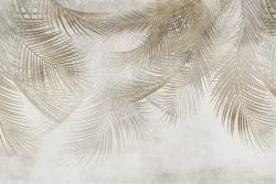 Carte da Parati foglie tropicali marrone