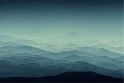 Wallpaper with blue wave shades