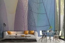 Modern macro stylized leaves wallpaper