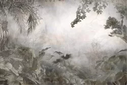 Carte da Parati astratta foglie tropicali