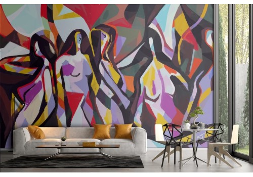 Artistic art-design colorful women wallpaper 2