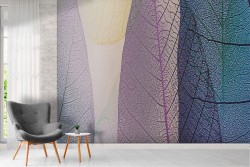 Carta da Parati foglie stilizzate macro moderno