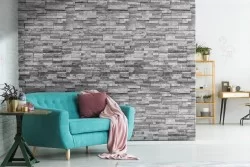 Gray tile wallpaper