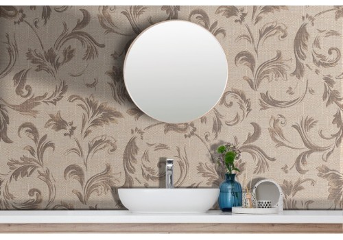 Vintage damask wallpaper with leaves 2