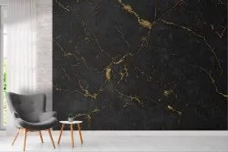 Black and gold marble wallpaper