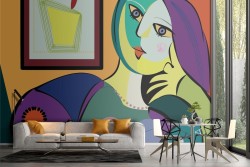 Adhesive Wallpaper Artistic Colorful Picture