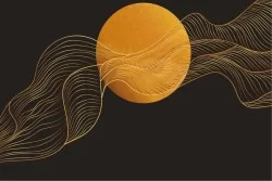 Carte da Parati luna arancione