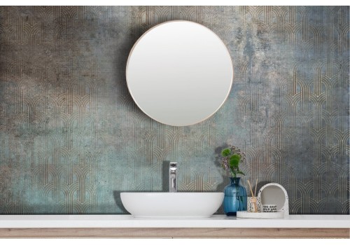 Blue gold damask abstract wallpaper 2