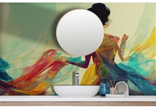 Colorful artistic woman wallpaper 2