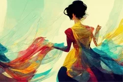 Colorful woman wallpaper