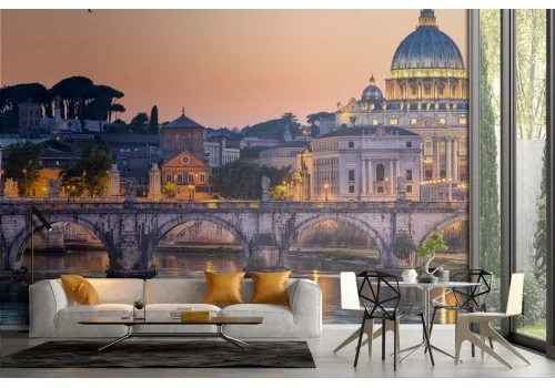 Carta da parati Roma San Pietro al tramonto 2