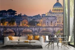 Adhesive Wallpaper Rome St. Peter's at Sunset