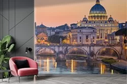 Carta da Parati Roma al tramonto