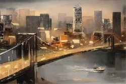Carta da Parati Design e Stili Mappe Città Trasporti Dipinti e Acquerelli Città Moderna