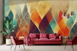 Colorful geometric wallpaper