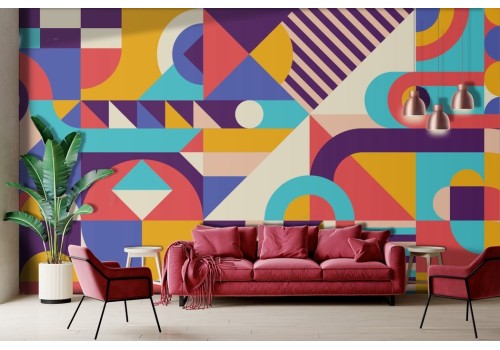 Colorful geometric wallpaper