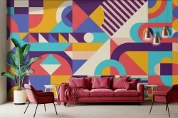 Colorful geometric wallpaper