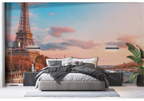 Eiffel Tower Paris Sunset Wallpaper