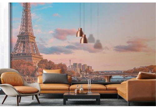 Carta da parati Parigi Tour Eiffel tramonto 2