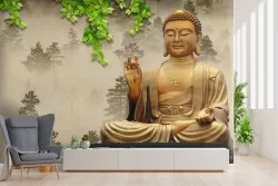 Carta da Parati illustrazione statua Buddha