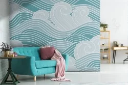 Stylized wave wallpaper