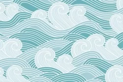 Stylized wave wallpapers