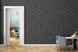Adhesive Wallpaper with total black honeycomb effect