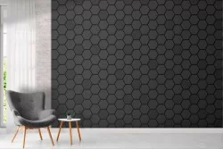 Geometric total black wallpaper