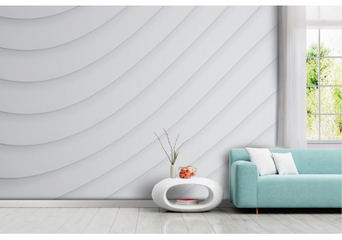 White geometric wave wallpaper