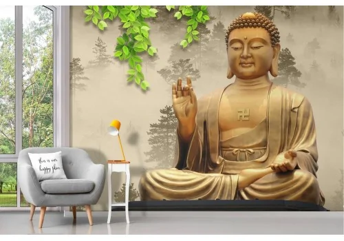Buddha Statue Wallpaper Illustration 2