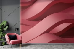 Red 3D wave wallpaper