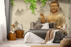 Carta da Parati Orientale e Zen Foglie