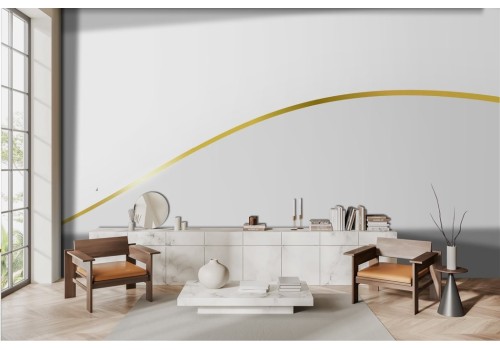 Carta da parati minimal linea oro