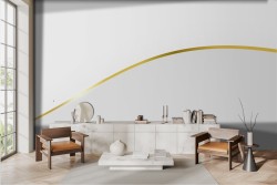 Carta da parati minimal linea oro