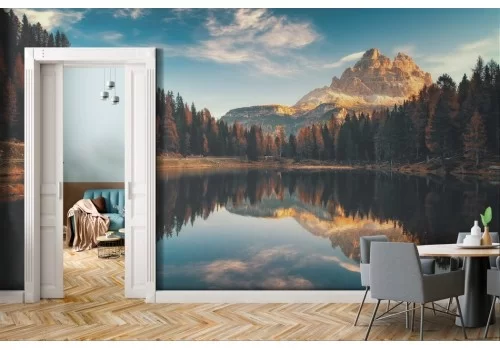 Forest, lake and mountain wallpaper 2