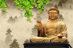 Carta da Parati Design e Stili Flora e Fauna Paesaggi e Natura Orientale e Zen Foglie