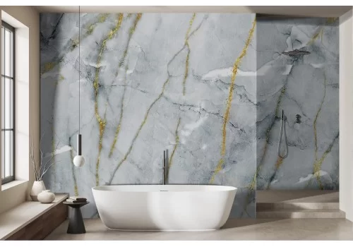 Marble wallpaper gold finishes