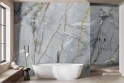 Carta da parati marmo finiture oro