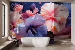 Carta da parati fiori 3d esotici