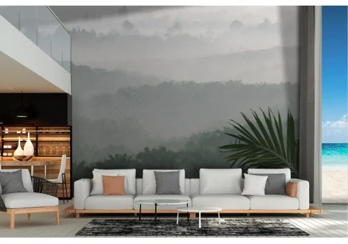 Carta da Parati paesaggio foresta tropicale alberi