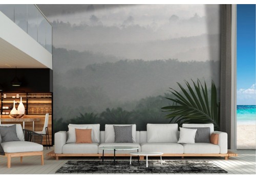 Tropical forest landscape wallpaper trees