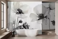 Carta da parati fiori stilizzata