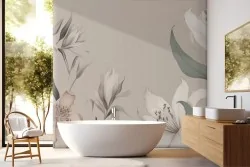 Carta da parati fiori pastello: eleganza senza tempo