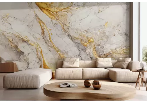 Carta da parati marmo oro luxury