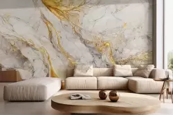 Carta da parati marmo oro luxury