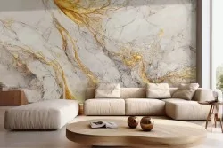 Carta da parati marmo oro luxury