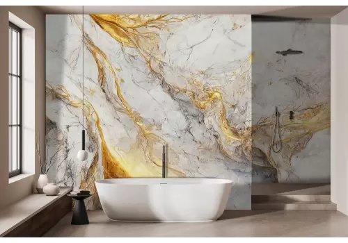 Carta da parati marmo oro luxury 2